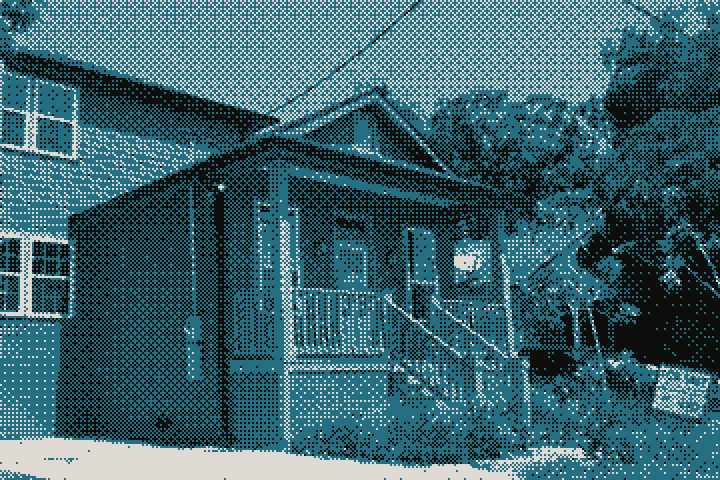 A house with a for-sale sign