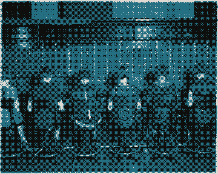 Telephone operators answering calls at a switchboard, 1927